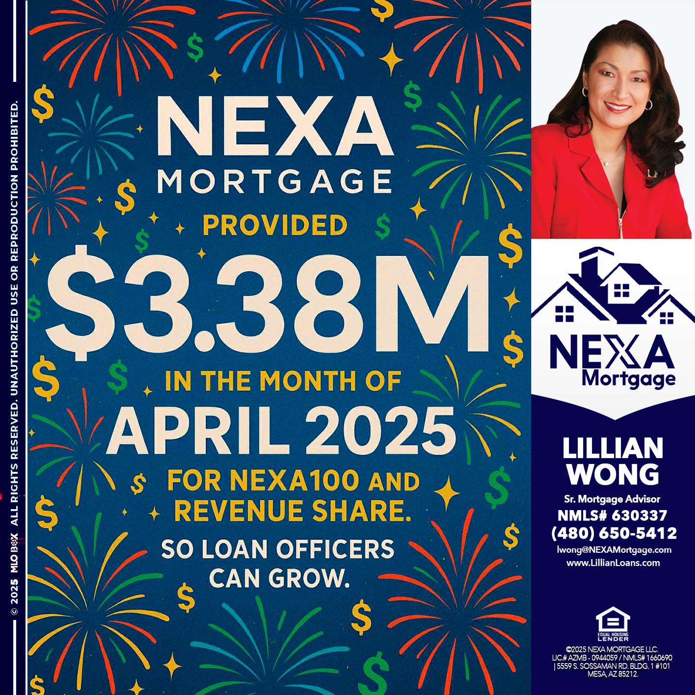 $3.38M - Lillian Wong -Sr. Loan Officer