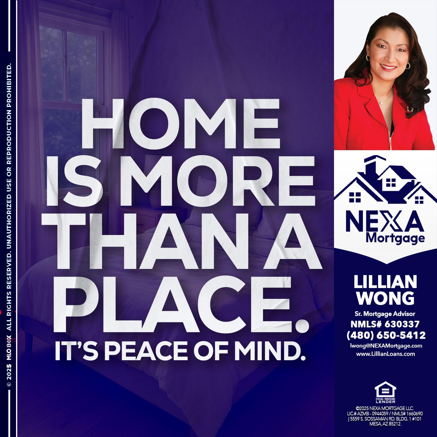 HOME IS MORE - Lillian Wong -Sr. Loan Officer