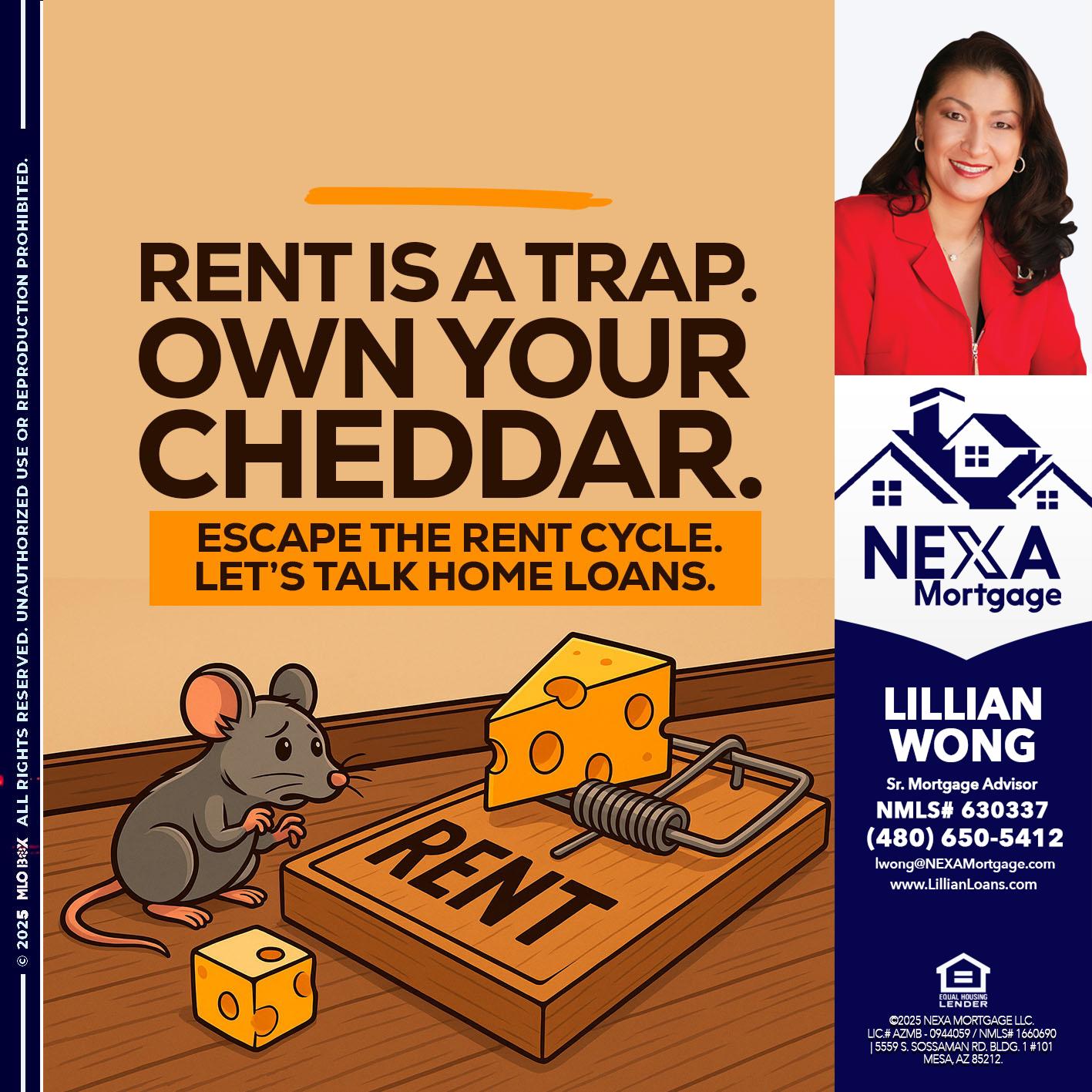RENT IS TRAP - Lillian Wong -Sr. Loan Officer