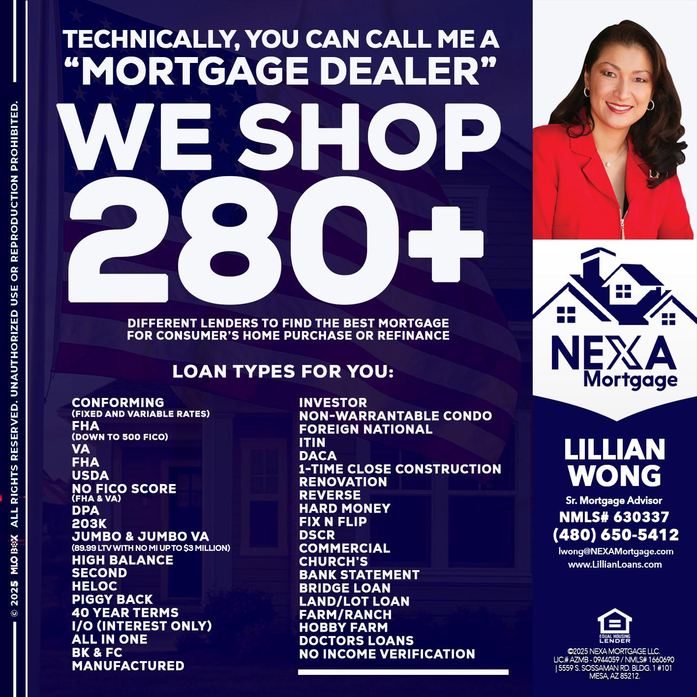 WE SHOP 280 + - Lillian Wong -Sr. Loan Officer