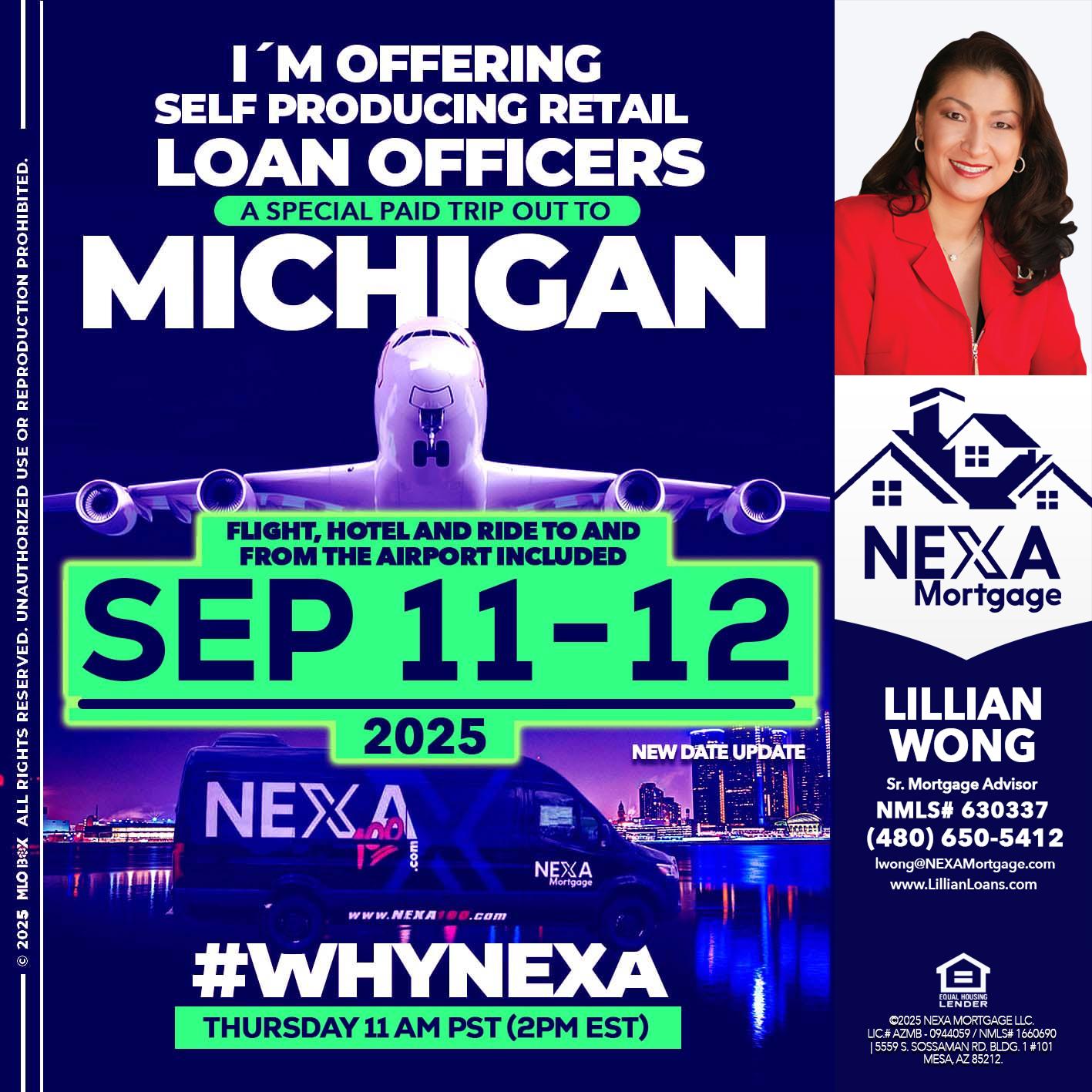 michigan sep 11-12 - Lillian Wong -Sr. Loan Officer
