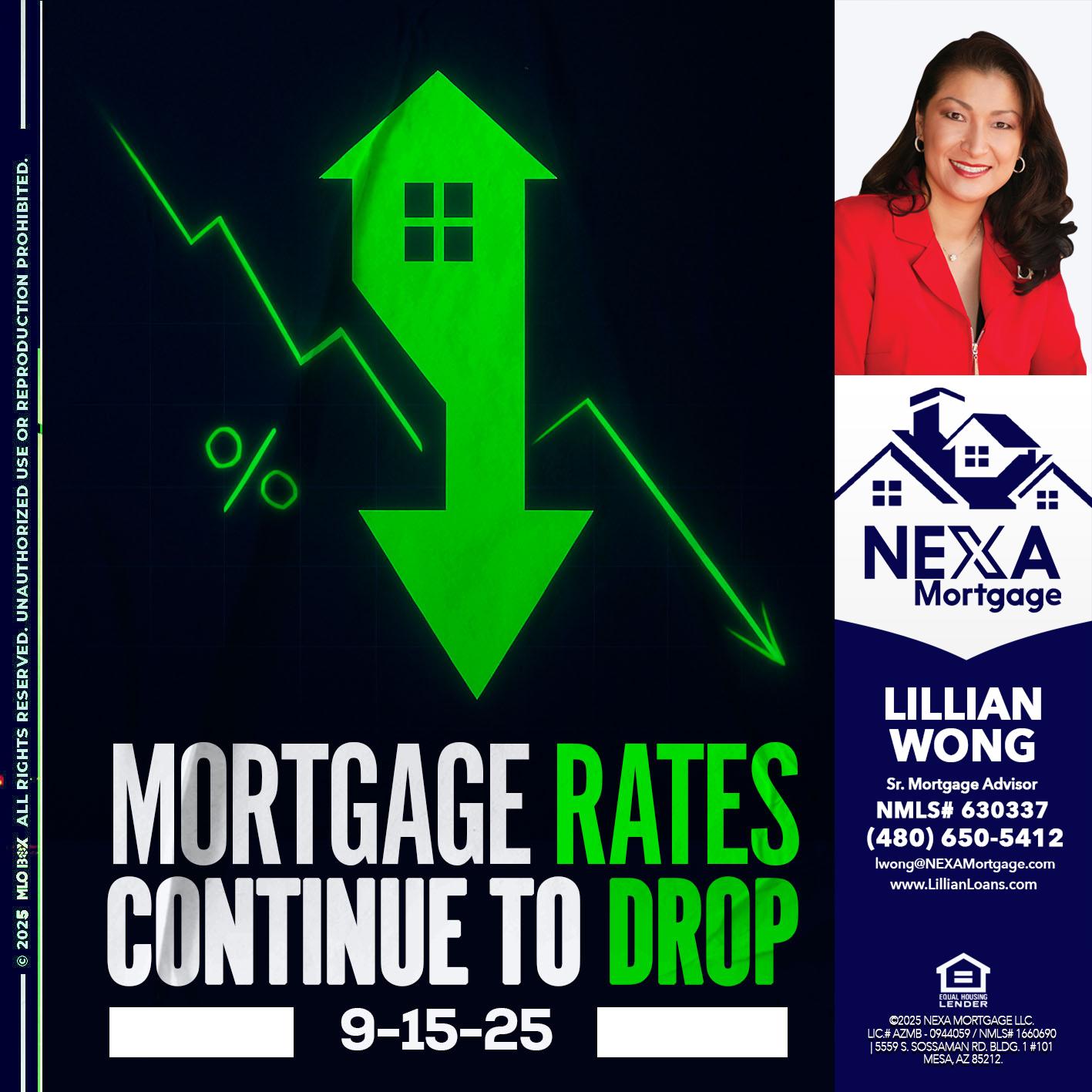 RATES DROP - Lillian Wong -Sr. Loan Officer