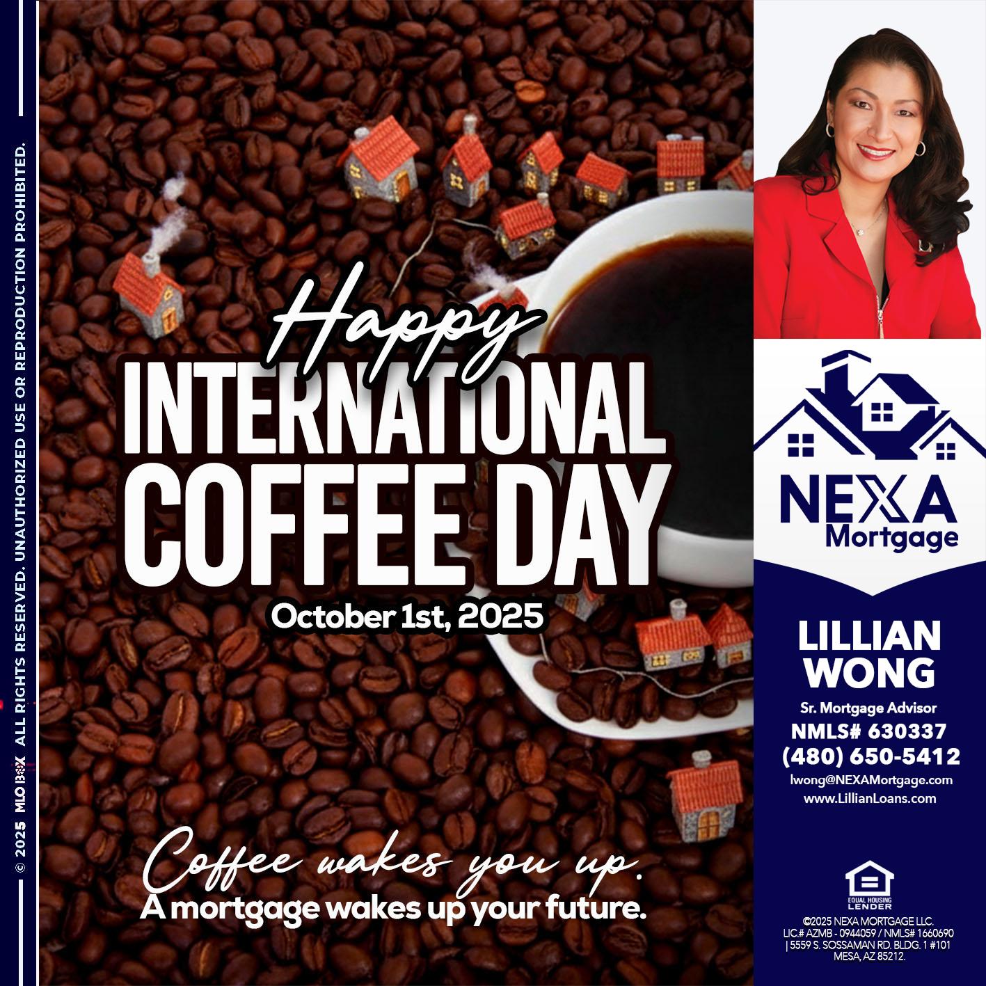 INTERNATIONAL COFFEE DAY - Lillian Wong -Sr. Loan Officer