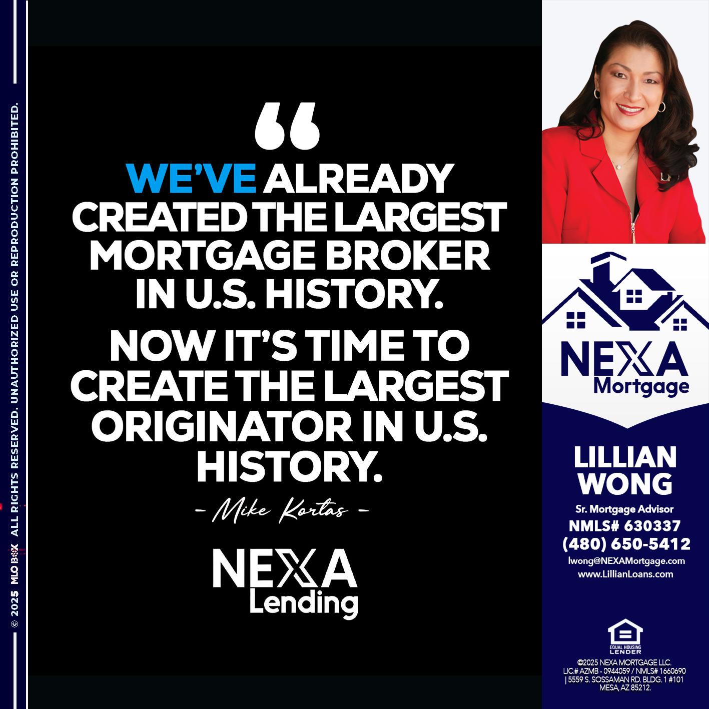 MIKE KORTAS - Lillian Wong -Sr. Loan Officer