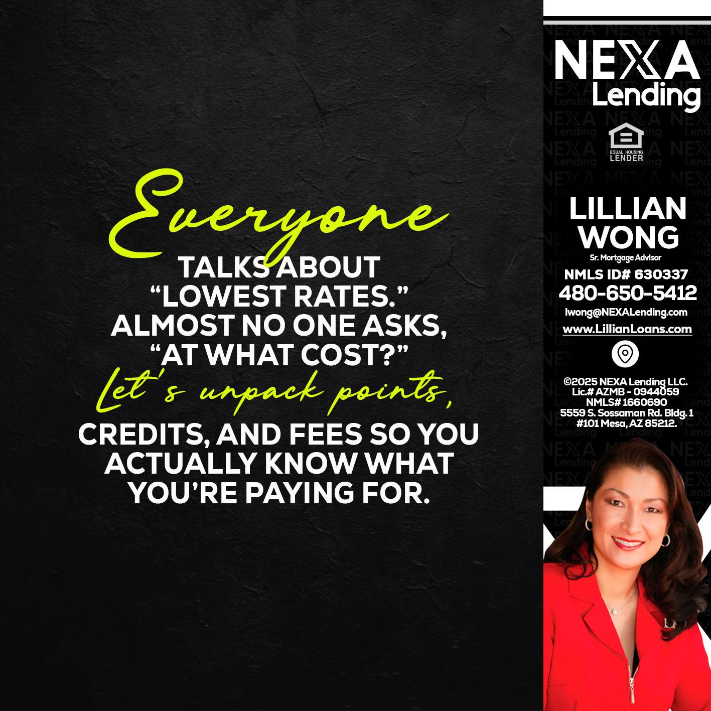 EVERYONE - Lillian Wong -Sr. Loan Officer