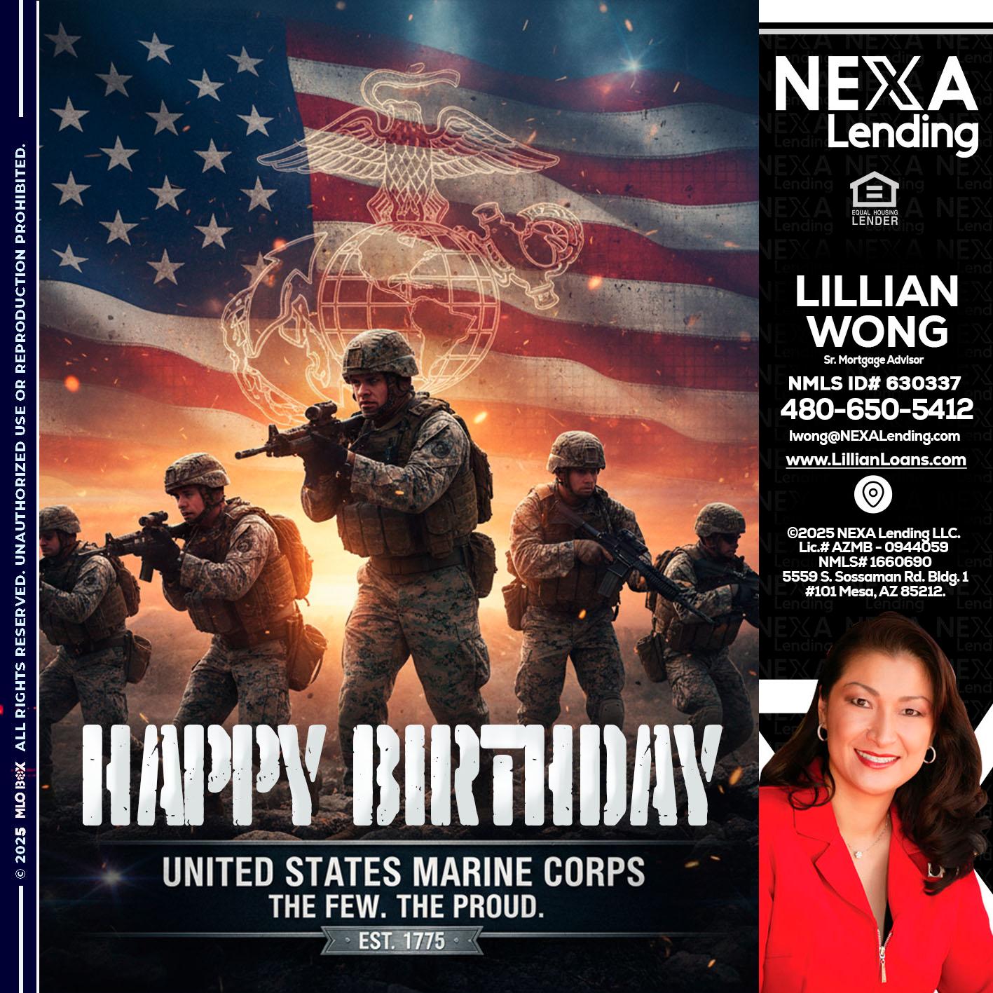 happy birthday - Lillian Wong -Sr. Loan Officer