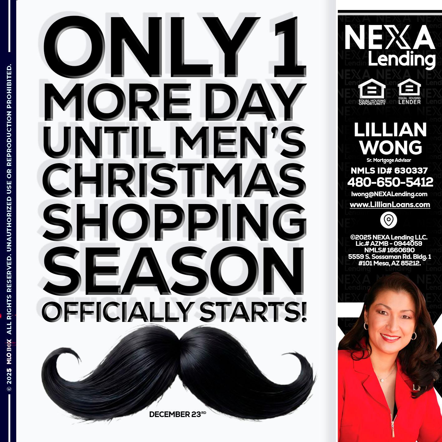 ONLY 1 DAY - Lillian Wong -Sr. Loan Officer