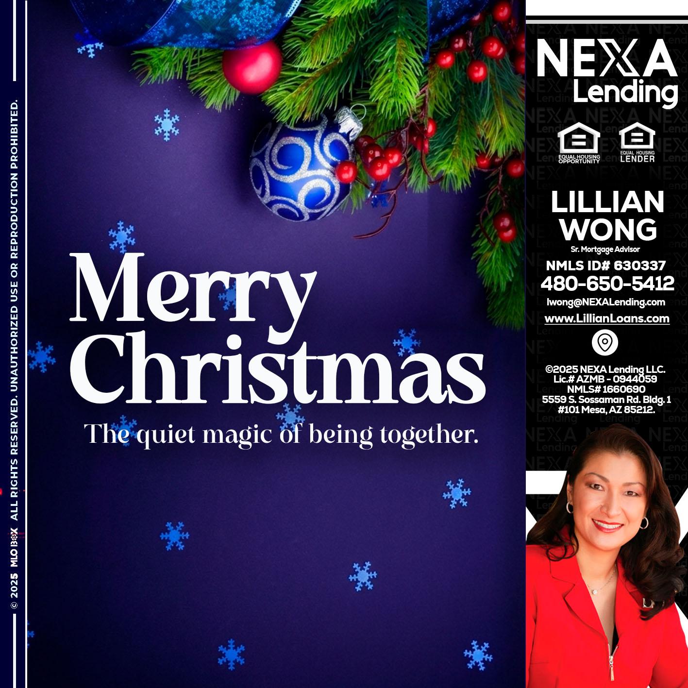 merry christmas - Lillian Wong -Sr. Loan Officer
